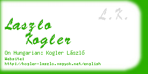 laszlo kogler business card